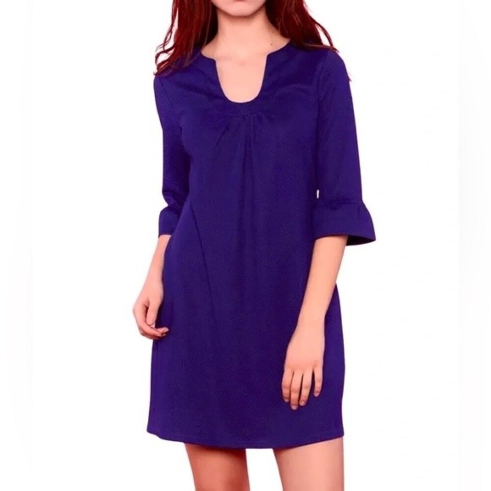 Aryeh Kate purple uneck shift dress size small